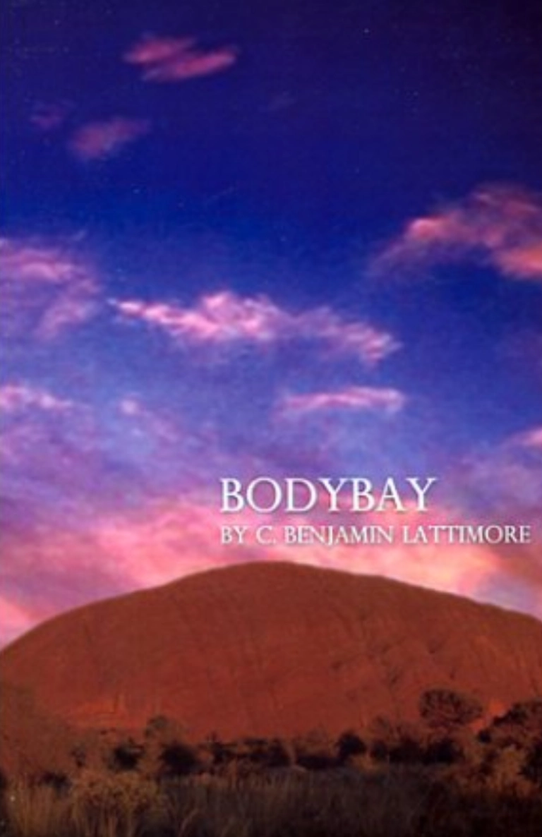 Book cover with a sunset and hill.