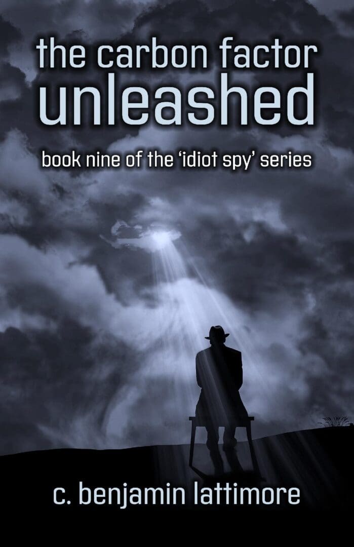 A mysterious figure in a hat gazes at a stormy sky on a book cover.